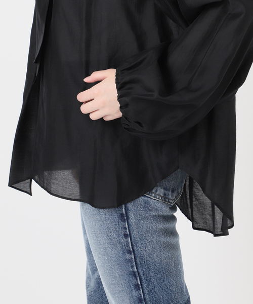 【タグ付き新品】2025★ジャーナルスタンダードレサージュ ブラウス ボウタイ シアーボウタイブラウス（シャツ/ブラウス）｜journal standard L