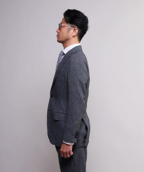 MEN'S MELROSE（メンズメルローズ）の「ハンドトゥース ウォッシャブルスーツ | 防シワ / ストレッチ（スーツセット・メンズ・グレー/ネイビー・2/3/4/5）」の4枚目の写真