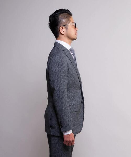 MEN'S MELROSE（メンズメルローズ）の「ハンドトゥース ウォッシャブルスーツ | 防シワ / ストレッチ（スーツセット・メンズ・グレー/ネイビー・2/3/4/5）」の6枚目の写真