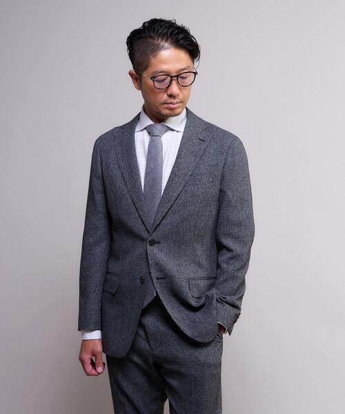 MEN'S MELROSE（メンズメルローズ）の「ハンドトゥース ウォッシャブルスーツ | 防シワ / ストレッチ（スーツセット・メンズ・グレー/ネイビー・2/3/4/5）」の21枚目の写真