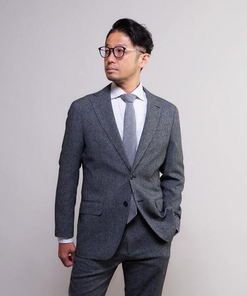 MEN'S MELROSE（メンズメルローズ）の「ハンドトゥース ウォッシャブルスーツ | 防シワ / ストレッチ（スーツセット・メンズ・グレー/ネイビー・2/3/4/5）」の22枚目の写真