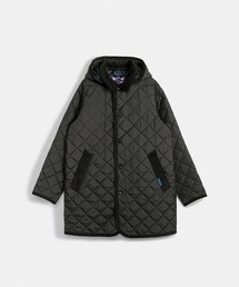 LAVENHAM ラベンハム お買い得品 フード付・取外し可 キルティングジャケット サイズ38 ブラウン 通年 店舗受取可 LAVENHAM ラベンハム キルトパーカーコート パープル×ブラック 36