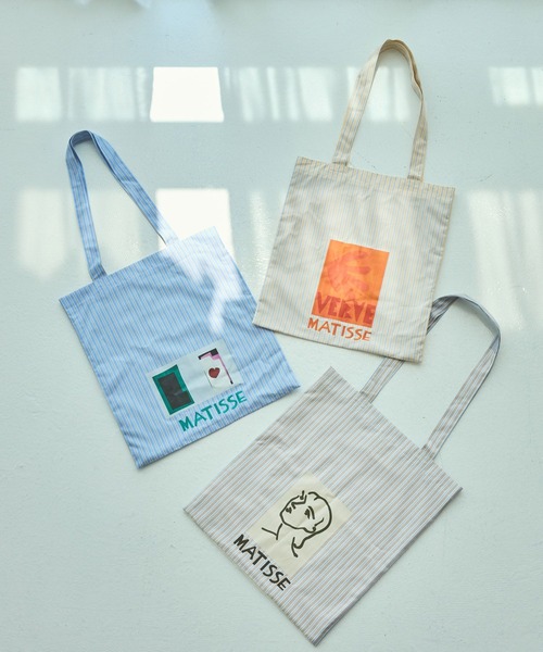 LAKOLE(ラコレ)の「【ラコレ アート】マルチストライプトートバッグ / 585257(トートバッグ・レディース・ブルー/イエロー/ブラウン・FREE)」の6枚目の写真