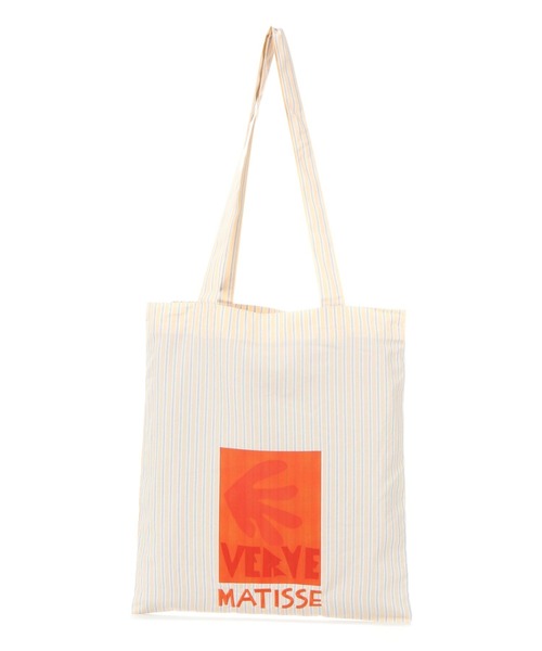 LAKOLE(ラコレ)の「【ラコレ アート】マルチストライプトートバッグ / 585257(トートバッグ・レディース・ブルー/イエロー/ブラウン・FREE)」の4枚目の写真