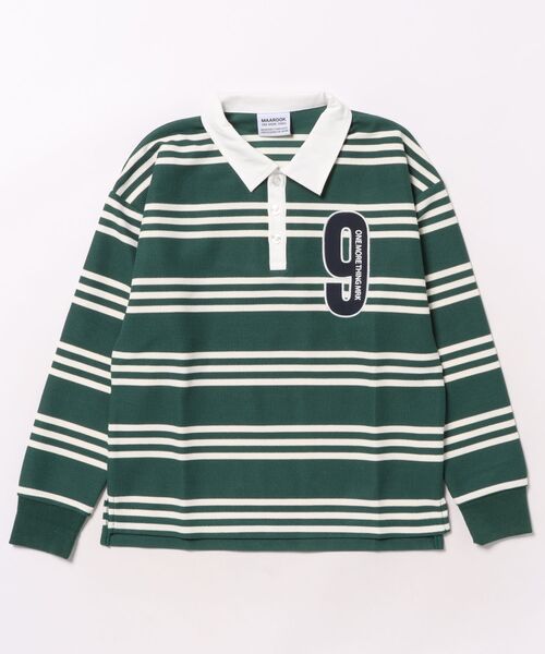 maarook(マルーク)の「ボーダーNoラガーシャツ(Tシャツ/カットソー・キッズ・ブラック/グリーン・170cm/160cm/140cm/150cm)」の12枚目の写真