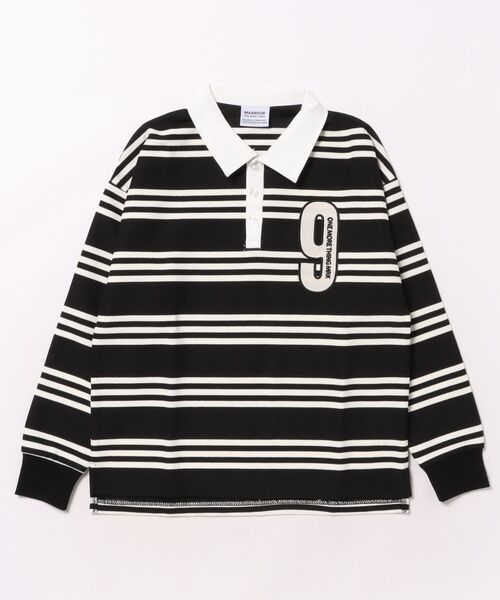 maarook(マルーク)の「ボーダーNoラガーシャツ(Tシャツ/カットソー・キッズ・ブラック/グリーン・170cm/160cm/140cm/150cm)」の13枚目の写真