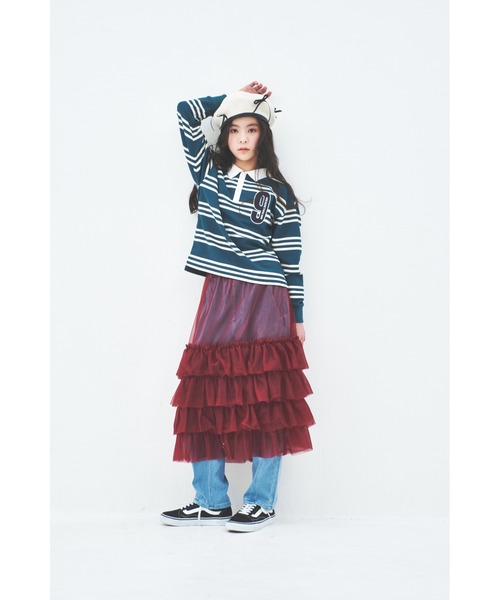 maarook(マルーク)の「ボーダーNoラガーシャツ(Tシャツ/カットソー・キッズ・ブラック/グリーン・170cm/160cm/140cm/150cm)」の10枚目の写真