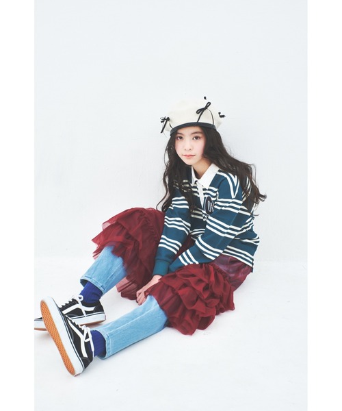 maarook(マルーク)の「ボーダーNoラガーシャツ(Tシャツ/カットソー・キッズ・ブラック/グリーン・170cm/160cm/140cm/150cm)」の11枚目の写真