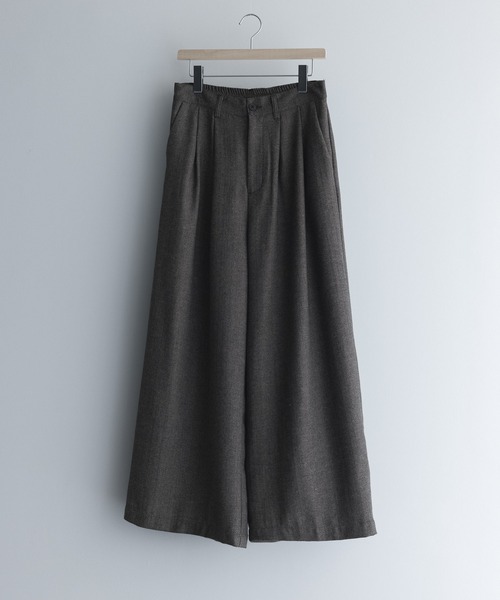 remer（リメール）の「loose herringbone buggy wide PT / ルーズヘリンボーンバギーワイドパンツ（その他パンツ・メンズ・ブラウン系その他/ブラック系その他・MEDIUM/SMALL/X-SMALL/LARGE）」の5枚目の写真