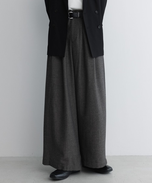 remer（リメール）の「loose herringbone buggy wide PT / ルーズヘリンボーンバギーワイドパンツ（その他パンツ・メンズ・ブラウン系その他/ブラック系その他・MEDIUM/SMALL/X-SMALL/LARGE）」の10枚目の写真