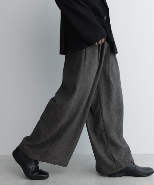remer（リメール）の「loose herringbone buggy wide PT / ルーズヘリンボーンバギーワイドパンツ（その他パンツ・メンズ・ブラウン系その他/ブラック系その他・MEDIUM/SMALL/X-SMALL/LARGE）」の8枚目の写真