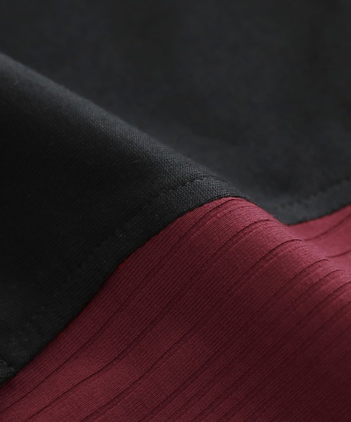 kOhAKU（コハク）の「『配色レイヤードライクカットソー』（Tシャツ/カットソー・レディース・ブラック/グレー・1/2）」の7枚目の写真