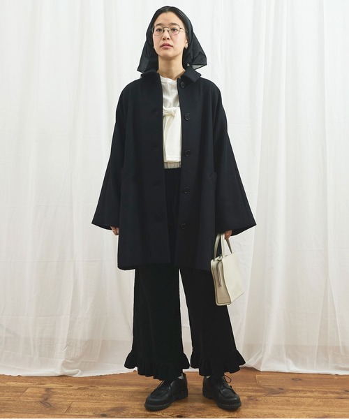 【美品】IamI ロングコート　fig London ウールアウター 美品】IamI ロングコート fig London ウールアウター レディース