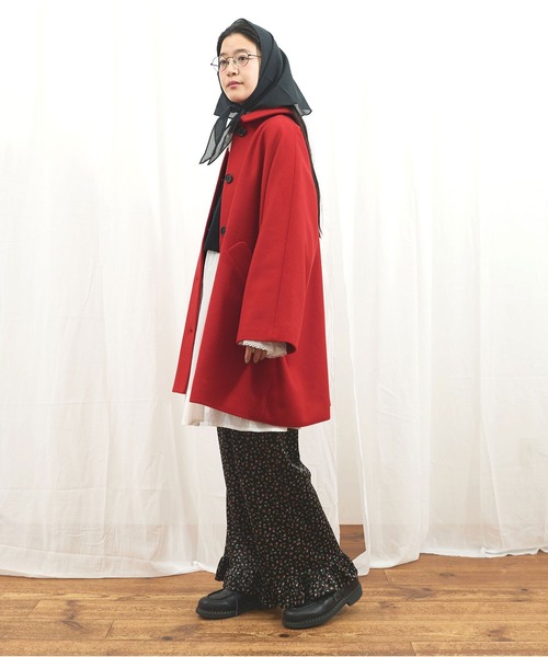 fig Ｌondon（フィグロンドン）の「_Minnie coat（その他アウター・レディース・ブラック/カーキ/レッド・FREE）」の8枚目の写真