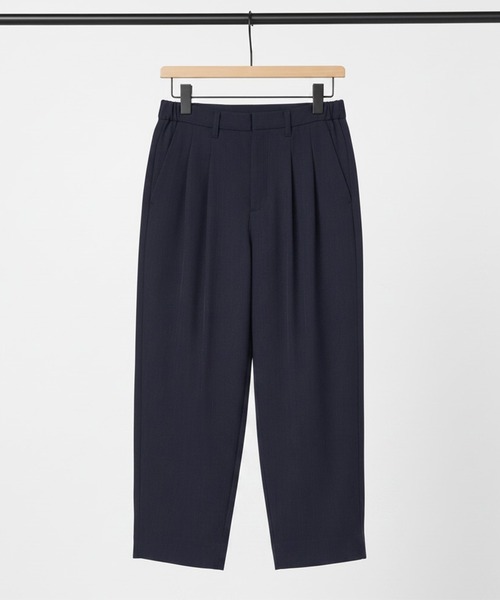 THE TOKYO(ザトウキョウ)の「【THE TOKYO/ザトウキョウ】Art Pique Wide Tapered Pants(スラックス・メンズ・ブラック/ダークネイビー・48/46/44)」の1枚目の写真