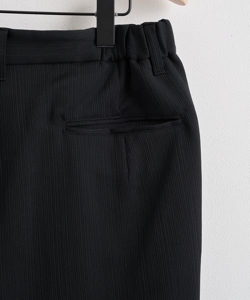 THE TOKYO(ザトウキョウ)の「【THE TOKYO/ザトウキョウ】Art Pique Wide Tapered Pants(スラックス・メンズ・ブラック/ダークネイビー・48/46/44)」の3枚目の写真