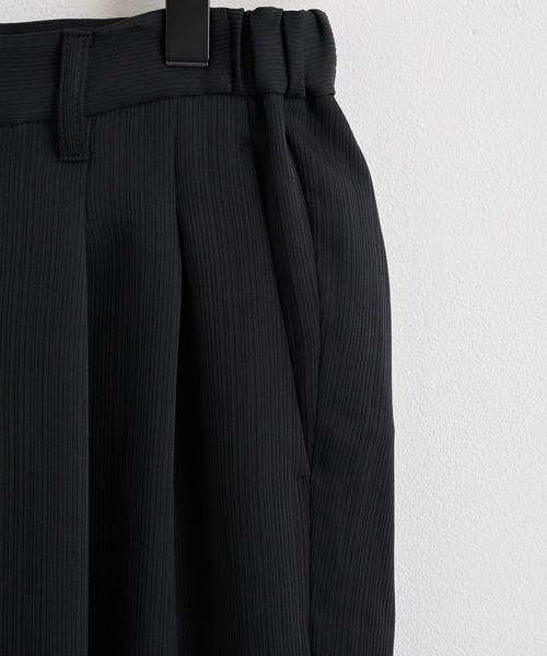 THE TOKYO(ザトウキョウ)の「【THE TOKYO/ザトウキョウ】Art Pique Wide Tapered Pants(スラックス・メンズ・ブラック/ダークネイビー・48/46/44)」の5枚目の写真