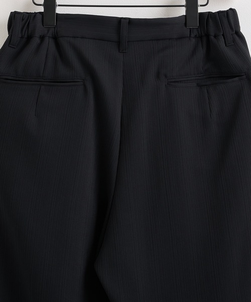 THE TOKYO(ザトウキョウ)の「【THE TOKYO/ザトウキョウ】Art Pique Wide Tapered Pants(スラックス・メンズ・ブラック/ダークネイビー・48/46/44)」の6枚目の写真