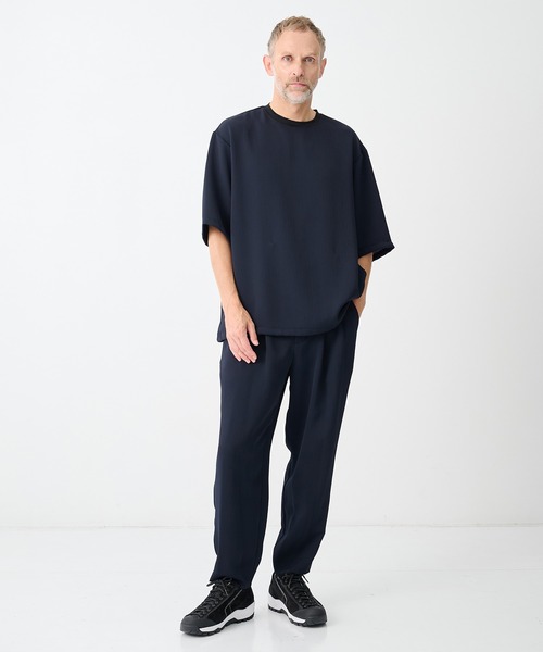 THE TOKYO(ザトウキョウ)の「【THE TOKYO/ザトウキョウ】Art Pique Wide Tapered Pants(スラックス・メンズ・ブラック/ダークネイビー・48/46/44)」の10枚目の写真