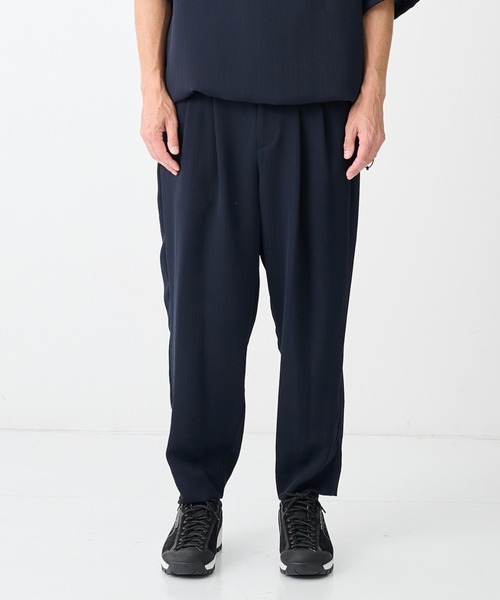 THE TOKYO(ザトウキョウ)の「【THE TOKYO/ザトウキョウ】Art Pique Wide Tapered Pants(スラックス・メンズ・ブラック/ダークネイビー・48/46/44)」の11枚目の写真