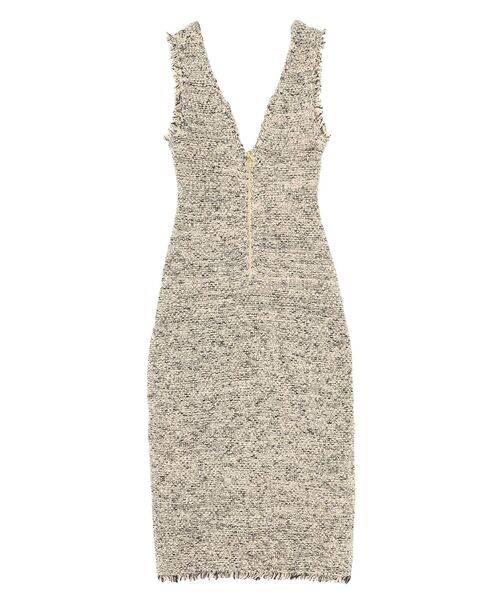 ニットツイードフリンジジャンパースカート（ジャンパースカート