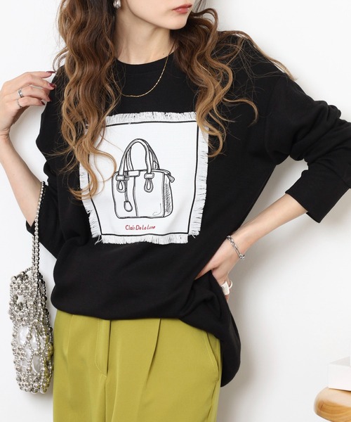 BRODIAEA フリンジアップリケ 刺繍デザインチュニック日本製