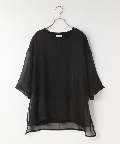 LOWRYS FARM（ローリーズファーム）の「シアーレイヤードプルオーバー 593400（Tシャツ/カットソー・レディース・ブラック/グリーン系その他/オフホワイト・FREE）」の9枚目の写真