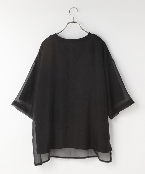 LOWRYS FARM（ローリーズファーム）の「シアーレイヤードプルオーバー 593400（Tシャツ/カットソー・レディース・ブラック/グリーン系その他/オフホワイト・FREE）」の10枚目の写真