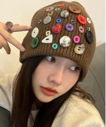 【OKUOKU　0909】リメイク　ニット　帽子 oku-bosi-2