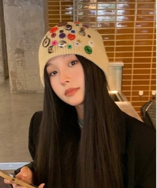 Burner（バーナー）の「【OKUOKU　0909】リメイク　ニット　帽子 oku-bosi-2（ニットキャップ/ビーニー・メンズ・ブラック/ベージュ/ダークブラウン・FREE）」の3枚目の写真