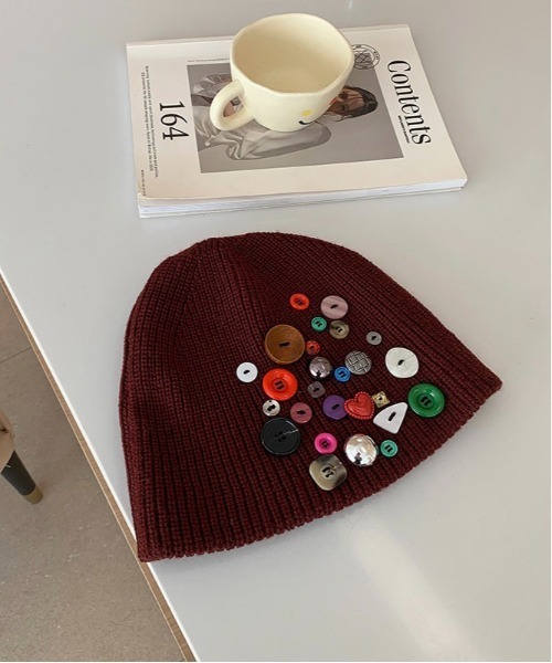 Burner（バーナー）の「【OKUOKU　0909】リメイク　ニット　帽子 oku-bosi-2（ニットキャップ/ビーニー・メンズ・ブラック/ベージュ/ダークブラウン・FREE）」の9枚目の写真