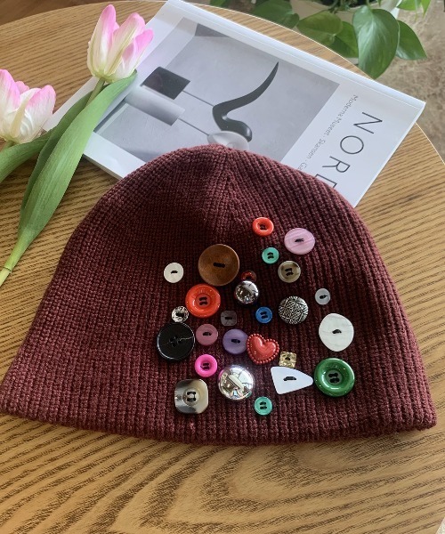 Burner（バーナー）の「【OKUOKU　0909】リメイク　ニット　帽子 oku-bosi-2（ニットキャップ/ビーニー・メンズ・ブラック/ベージュ/ダークブラウン・FREE）」の10枚目の写真