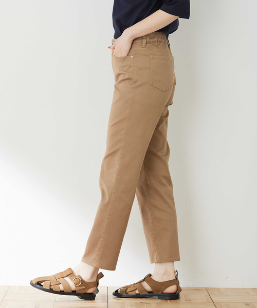 DECOY SINCE 1981（デコイシンスイチキュウハチイチ）の「ストレッチストレートパンツ【ウエストゴム・大きいサイズあり】（その他パンツ・レディース・ネイビー/ブラウン/ベージュ・67/70/64/76/80）」の7枚目の写真