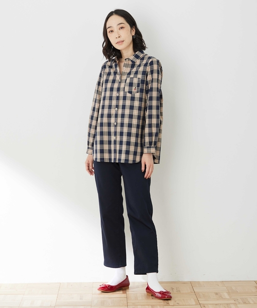 DECOY SINCE 1981（デコイシンスイチキュウハチイチ）の「ストレッチストレートパンツ【ウエストゴム・大きいサイズあり】（その他パンツ・レディース・ネイビー/ブラウン/ベージュ・67/70/64/76/80）」の10枚目の写真