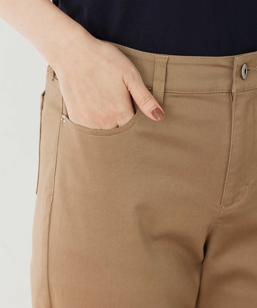 DECOY SINCE 1981（デコイシンスイチキュウハチイチ）の「ストレッチストレートパンツ【ウエストゴム・大きいサイズあり】（その他パンツ・レディース・ネイビー/ブラウン/ベージュ・67/70/64/76/80）」の20枚目の写真