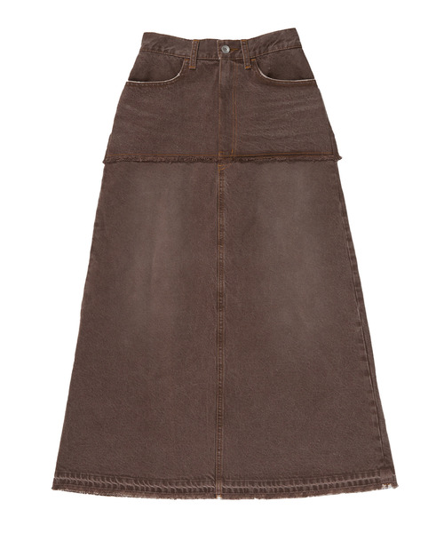 CONVERSE TOKYO（コンバーストウキョウ）の「【HL】LACE-UP DENIM SKIRT WASHED (SET-UP)（デニムスカート・レディース・ボルドー/グレー・MEDIUM/SMALL）」の3枚目の写真