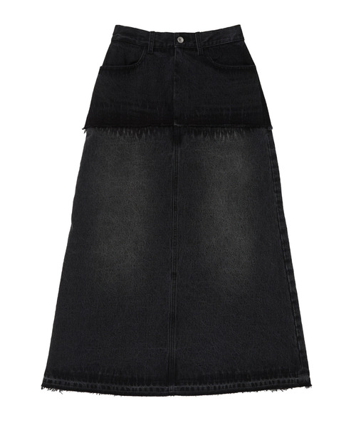 CONVERSE TOKYO（コンバーストウキョウ）の「【HL】LACE-UP DENIM SKIRT WASHED (SET-UP)（デニムスカート・レディース・ボルドー/グレー・MEDIUM/SMALL）」の4枚目の写真