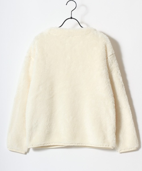 Champion(チャンピオン)の「Champion/チャンピオン SHERPA FLEECE ZIP CARDIGAN/シェルパフリース ロゴ ワンポイント刺繍 ジップカーディガン/ボアフリースジャケット/ブルゾン/レディース(カーディガン/ボレロ・レディース・オフホワイト/ブラック/ライトパープル・L/M)」の10枚目の写真