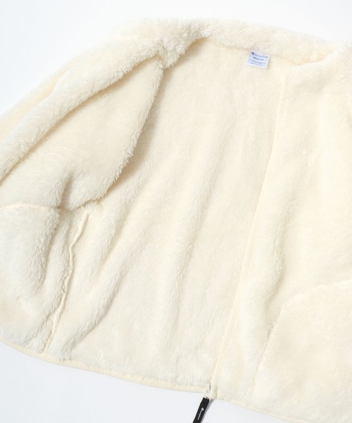 Champion(チャンピオン)の「Champion/チャンピオン SHERPA FLEECE ZIP CARDIGAN/シェルパフリース ロゴ ワンポイント刺繍 ジップカーディガン/ボアフリースジャケット/ブルゾン/レディース(カーディガン/ボレロ・レディース・オフホワイト/ブラック/ライトパープル・L/M)」の17枚目の写真