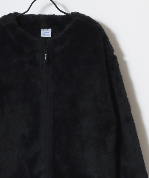 Champion(チャンピオン)の「Champion/チャンピオン SHERPA FLEECE ZIP CARDIGAN/シェルパフリース ロゴ ワンポイント刺繍 ジップカーディガン/ボアフリースジャケット/ブルゾン/レディース(カーディガン/ボレロ・レディース・オフホワイト/ブラック/ライトパープル・L/M)」の5枚目の写真