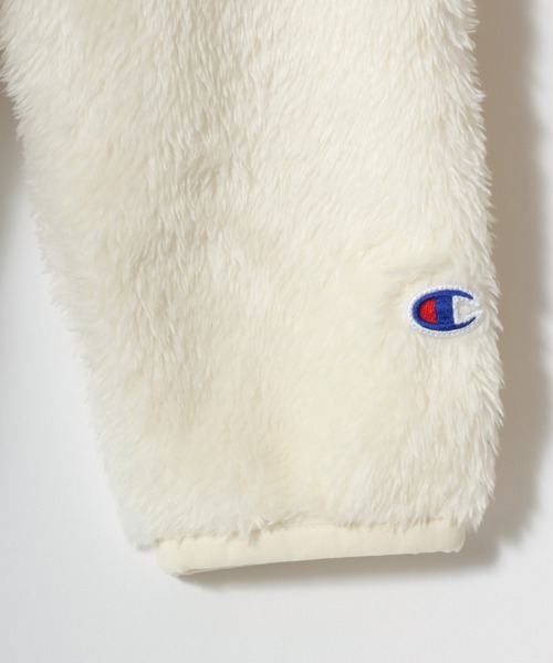 Champion(チャンピオン)の「Champion/チャンピオン SHERPA FLEECE ZIP CARDIGAN/シェルパフリース ロゴ ワンポイント刺繍 ジップカーディガン/ボアフリースジャケット/ブルゾン/レディース(カーディガン/ボレロ・レディース・オフホワイト/ブラック/ライトパープル・L/M)」の13枚目の写真