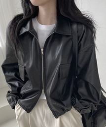 shameless（シェイムレス）の「ダブルジップエコレザーブルゾン（ブルゾン）」