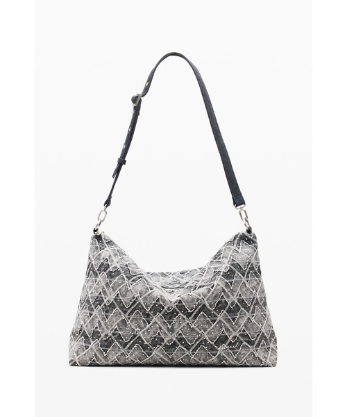 Desigual（デシグアル）の「Large Shoulder Bag with Jacquard Pattern/ジャカード柄ラージショルダーバッグ（ハンドバッグ・レディース・ブルー・FREE）」の7枚目の写真