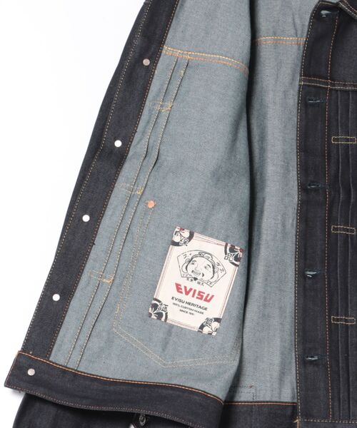 EVISU（エヴィス）の「【EVISU】HT ECRU SEAGULL PRINTED DENIM JACKET / インディゴ [2ESHTM5DJ1241RXCT]（デニムジャケット・メンズ・ネイビー・L/M）」の8枚目の写真