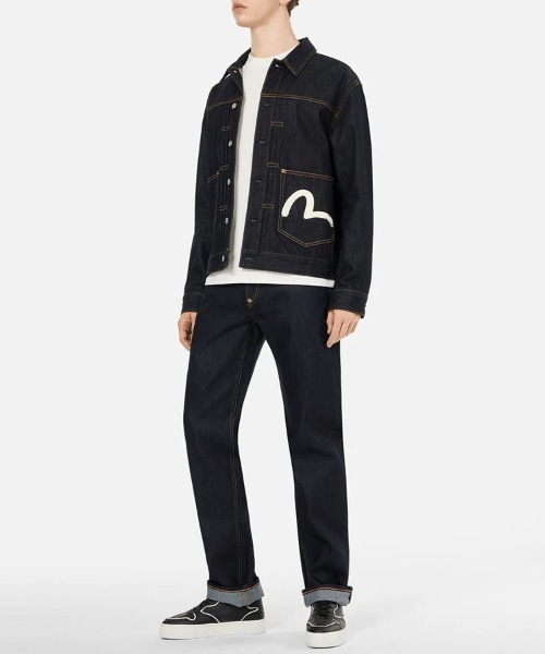 EVISU（エヴィス）の「【EVISU】HT ECRU SEAGULL PRINTED DENIM JACKET / インディゴ [2ESHTM5DJ1241RXCT]（デニムジャケット・メンズ・ネイビー・L/M）」の9枚目の写真