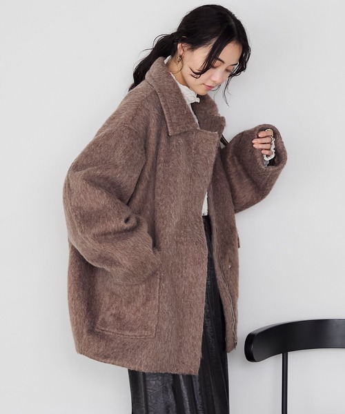 forksy.（フォルクシー）の「【forksy.】2WAYシャギーメルトンオーバー