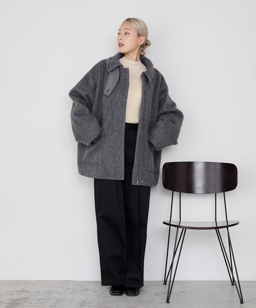 forksy.（フォルクシー）の「【forksy.】2WAYシャギーメルトンオーバー