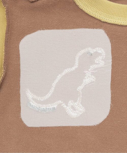 sense of wonder(センスオブワンダー)の「リバティコリアンダー恐竜トレーナー(スウェット・キッズ・モカ/ネイビー・80cm/90cm/100cm/110cm/120cm/130cm)」の6枚目の写真