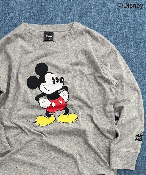 Disney(ディズニー)の「【Disney/ディズニー】MICKEYミッキーマウス キッズ オーバーサイズロンT(Tシャツ/カットソー・キッズ・オレンジ/チャコール/ベージュ/ネイビー/グレー系その他2/グレー系その他3/グリーン系その他/グレー系その他4/ホワイト系その他/ベージュ系その他/ホワイト系その他3/オフホワイト/杢グレー/ダークグリーン/ホワイト系その他2/グレー系その他・110/120/130/140/150/160)」の6枚目の写真