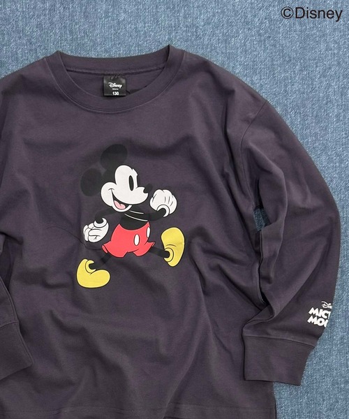 Disney(ディズニー)の「【Disney/ディズニー】MICKEYミッキーマウス キッズ オーバーサイズロンT(Tシャツ/カットソー・キッズ・オレンジ/チャコール/ベージュ/ネイビー/グレー系その他2/グレー系その他3/グリーン系その他/グレー系その他4/ホワイト系その他/ベージュ系その他/ホワイト系その他3/オフホワイト/杢グレー/ダークグリーン/ホワイト系その他2/グレー系その他・110/120/130/140/150/160)」の7枚目の写真